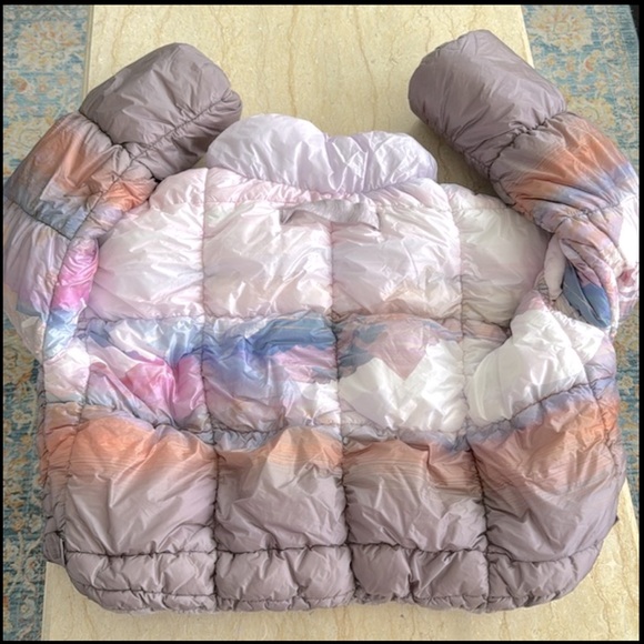 New Free People Movement In a Bubble Shine Puffer Jacket Primaloft. L - Picture 13 of 15